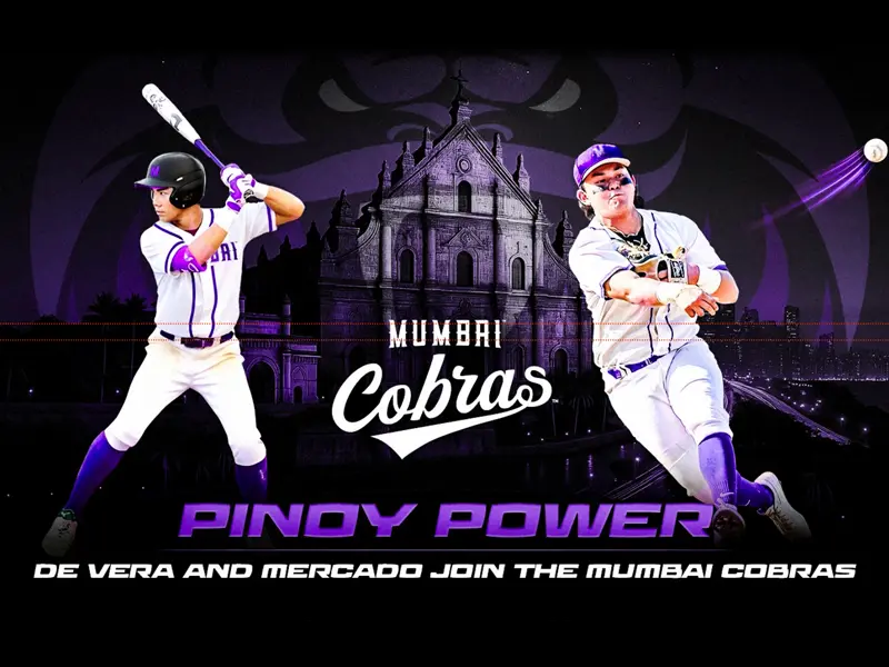 Philippine-born De Vera and Mercado sign with Mumbai Cobras in Baseball United